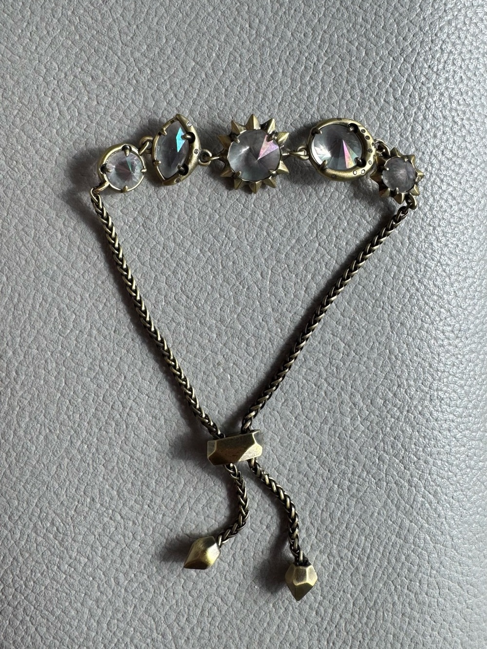 Kendra Scott Gold-Tone Clear Crystal Slider Bracelet